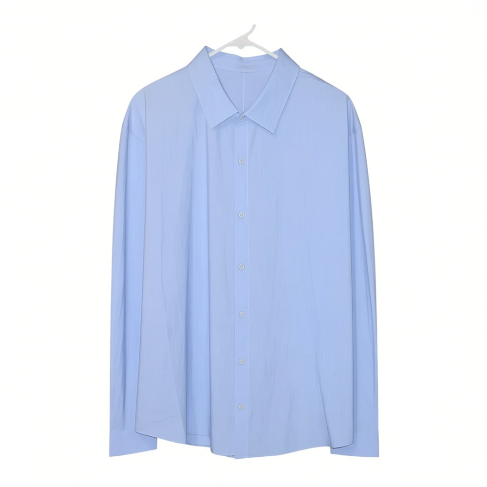 Lululemon Light Blue Long Sleeve Button-Down Shirt Size L